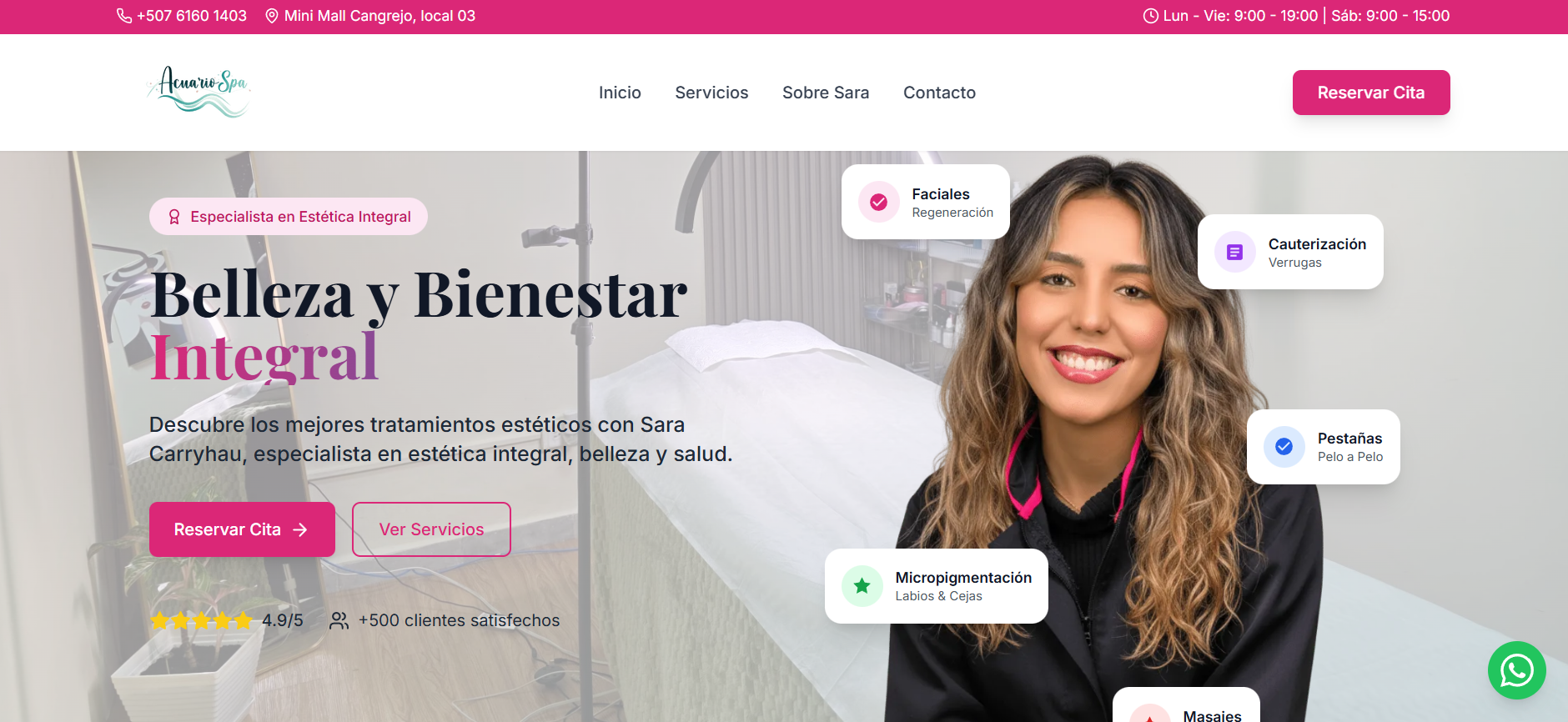 Sitio Web para Estética